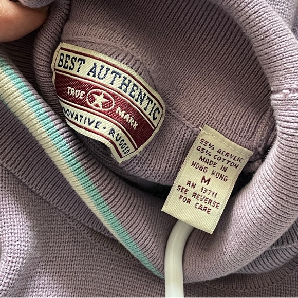 True Mark Best Authentic Vintage Fair Isle Turtleneck Sweater (medium) outdoor - Picture 3 of 5